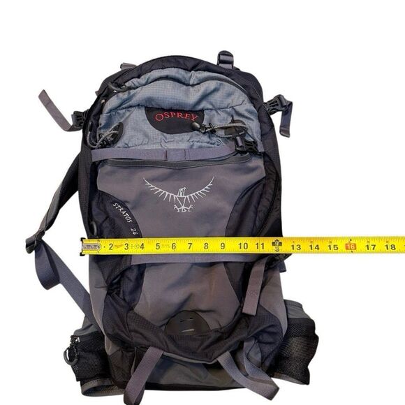 Osprey Stratos 24 Backpack Outdoors Backpacking Medium 24 Liters Grey Black Read - Picture 11 of 12